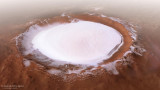 화성에 있는 물(얼음) 사진입니다