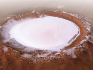 화성에 있는 물(얼음) 사진입니다