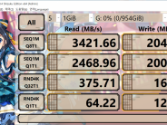 KingSpec NX 1TB 폼펙트 2242 NVMe SSD CrystalDiskMark 속도 벤치